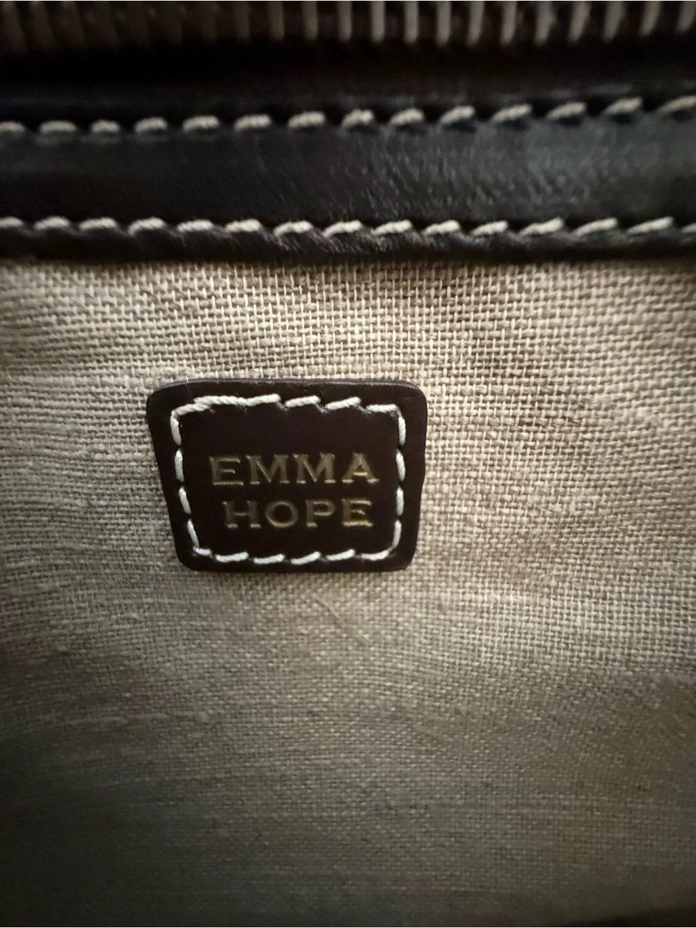 Vintage Emma Hope Cowhide Doctors Satchel Bag in Brown and White